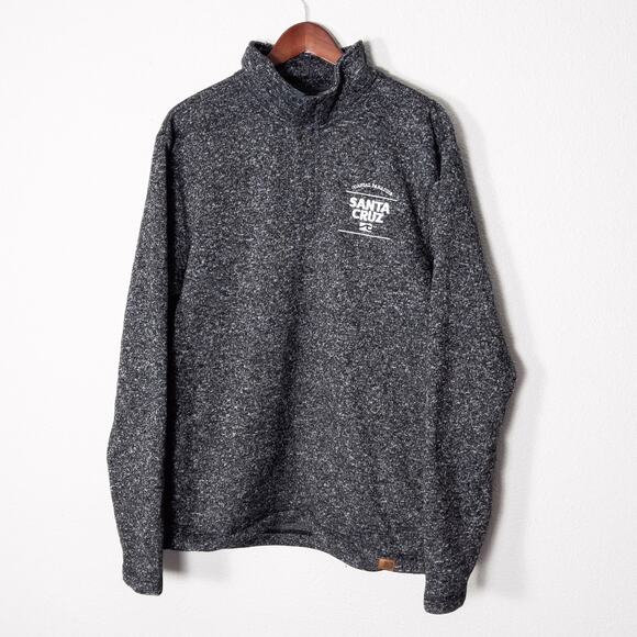 Techstyles Unisex 1/4 Zip Fleece Pullover Santa Cruz Embroidered Bear Logo XL - Picture 1 of 10